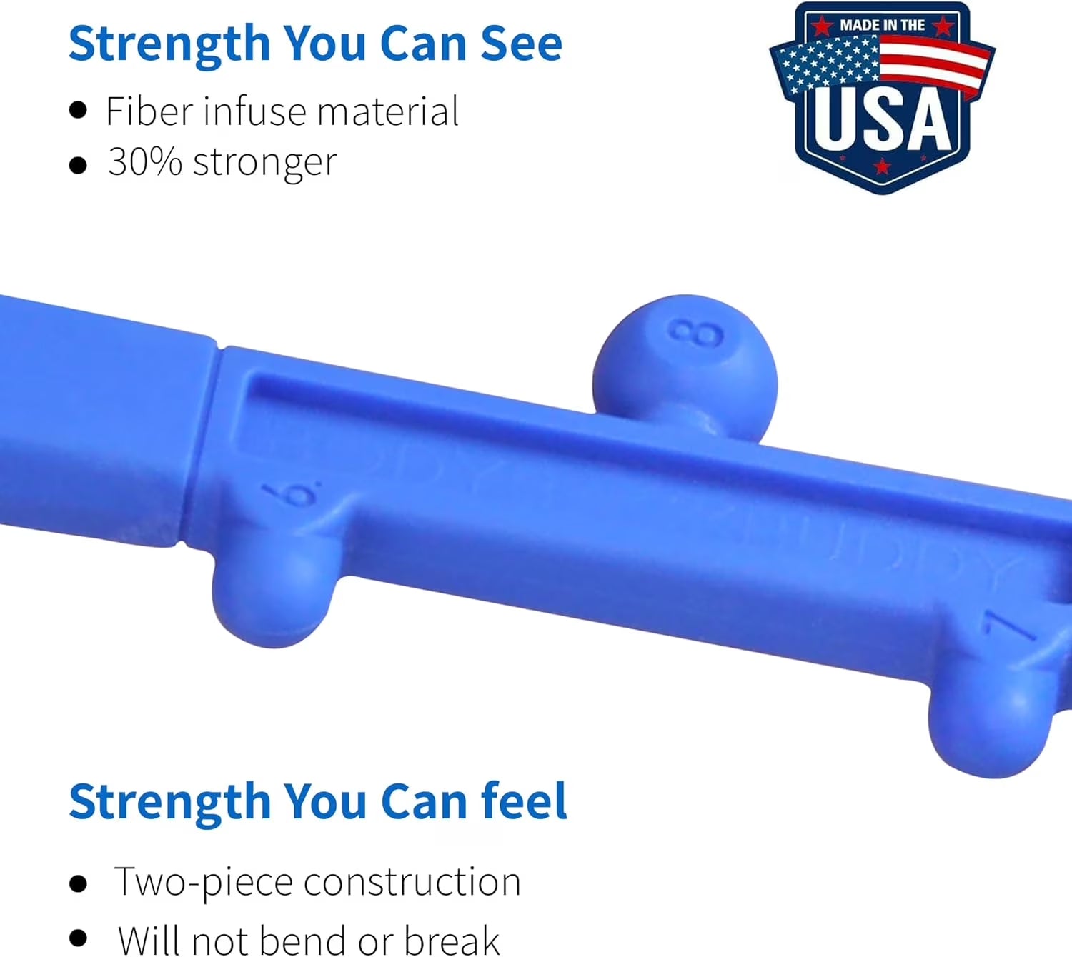Buddy Elite Handheld Manual Massage Cane - USA Made Full Body Pressure & Trigger Point Massage Tool for Deep Tissue Pain Relief with Dual Massage Hooks for Back, Shoulder, and Neck (2.1 Blue)