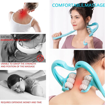 Plastic Pressure Point Therapy Neck Massager and Hand Roller for Neck and Shoulder Relief