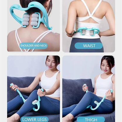 Plastic Pressure Point Therapy Neck Massager and Hand Roller for Neck and Shoulder Relief